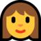 Woman emoji on Microsoft